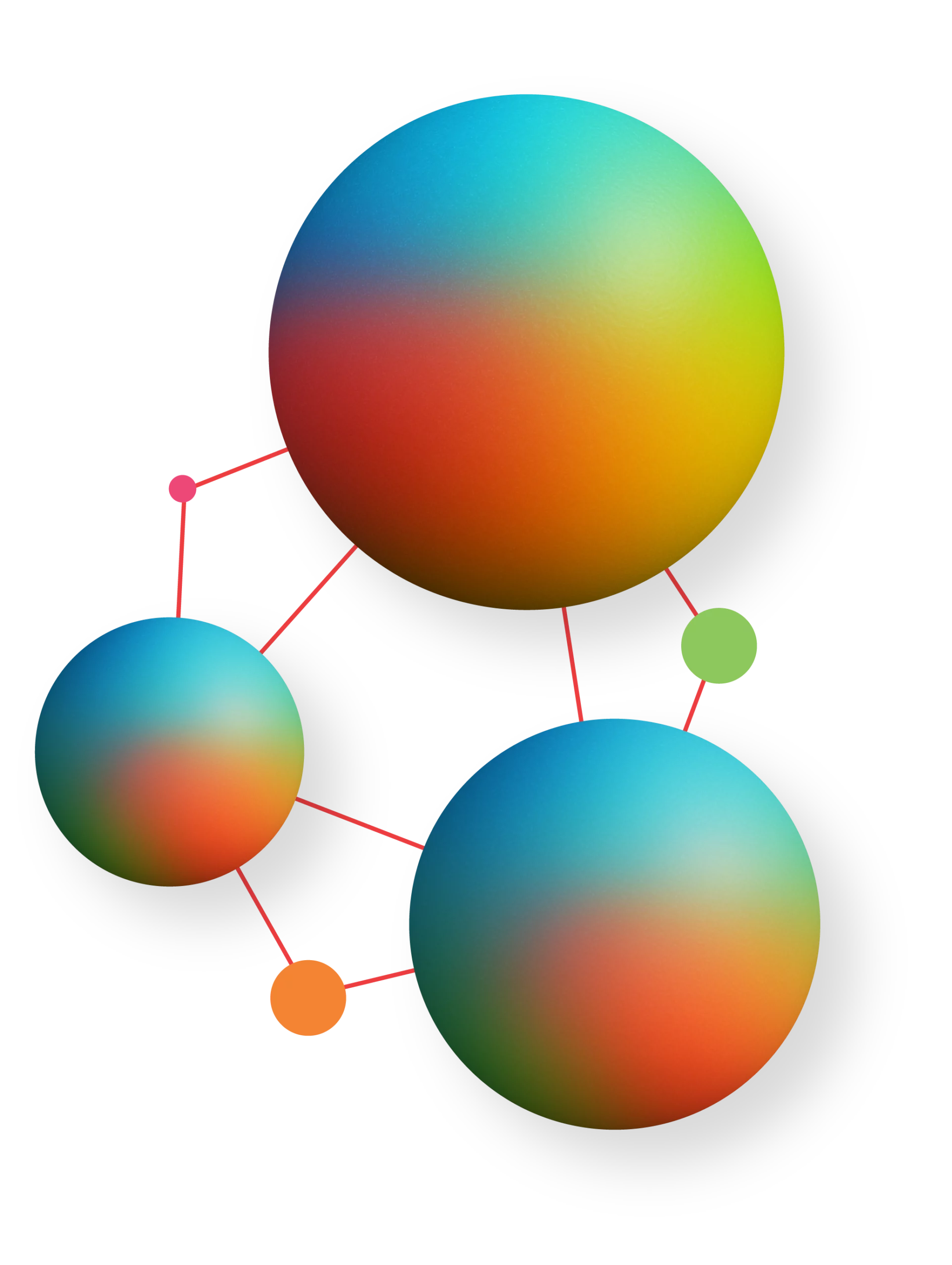 Graphical representation of an atom.