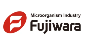 Logotipo da Fujiwara, empresa da indústria de microrganismos, destacando-se pelo design moderno e profissional que representa inovação e tecnologia